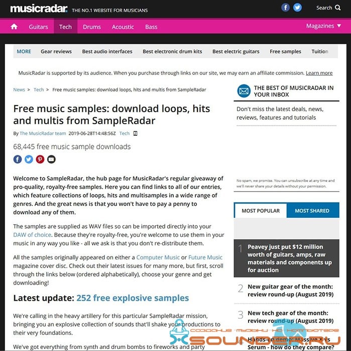 Musicradar Бесплатный раздел