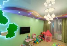 Натяжные потолки в детской комнате: идеи оформления